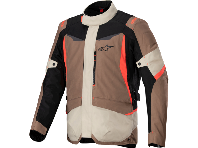 Alpinestars ST-1 Waterproof Motorradjacke (Braun/Schwarz/Fluorot)
