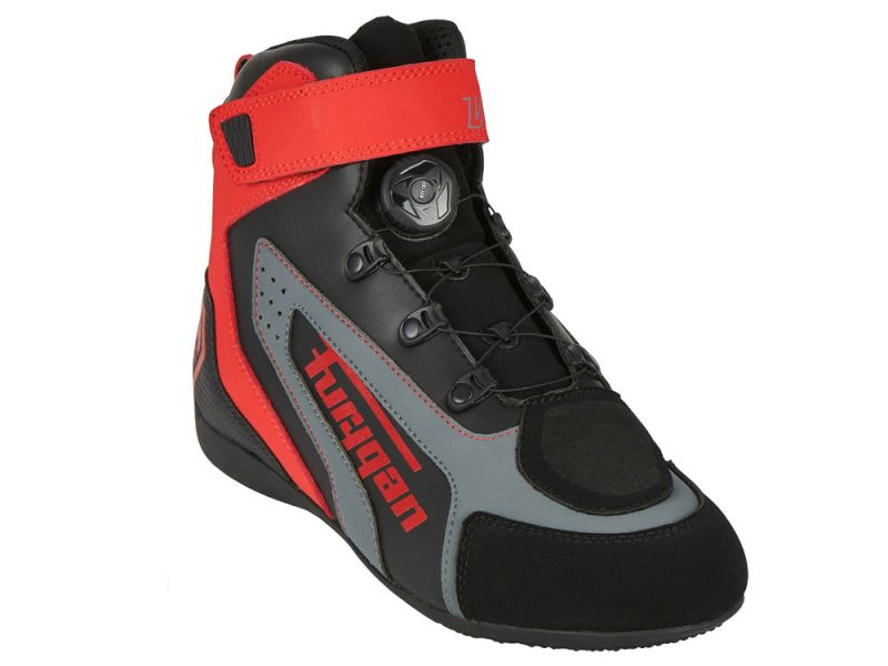 Furygan V4 Easy D3O Motorradschuhe (schwarz / rot)