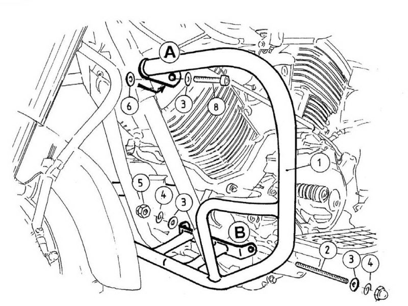 Hepco & Becker Styrtbøjle Yamaha XVS 1100 DragStar