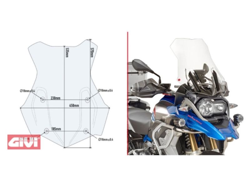 GIVI Forrude BMW R1200GS (2016-) R1250GS (2019- | transparent)