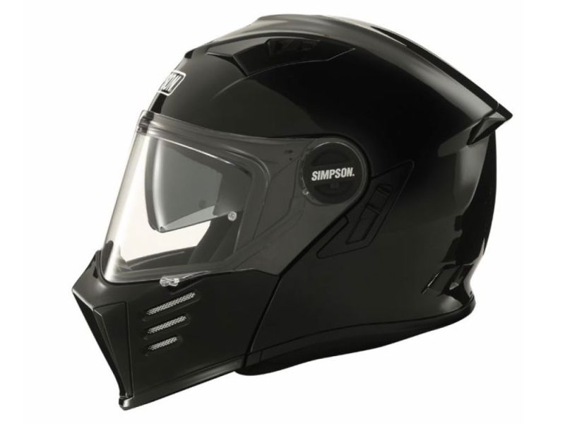 Simpson Darksome Motorrad Klapphelm (schwarz / metall)