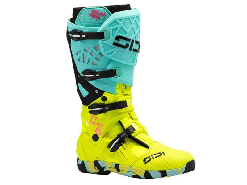 Sidi Crossair X Motorradstiefel (minze / gelb)
