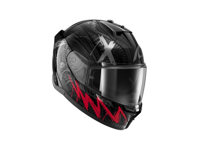 Shark D-Skwal 3 Shiever Integralhelm (Schwarz/Anthrazit/Rot)