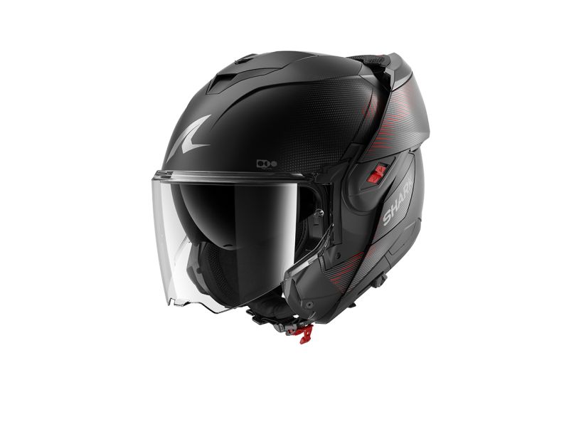 Shark OXO SP Lyne Mat Motorradhelm (Schwarzmatt/Anthrazit/Rot)