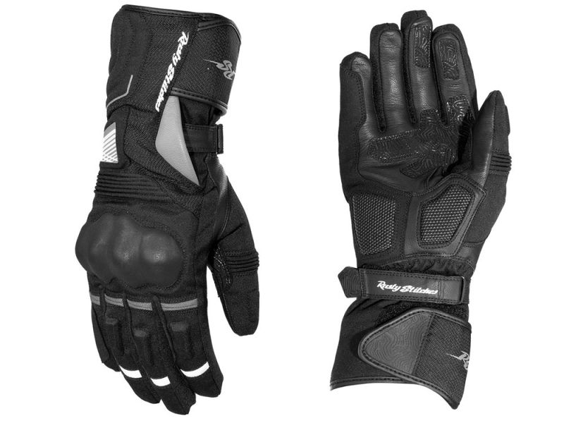 Rusty Stitches Ryder Motorradhandschuhe Herren (schwarz / grau)