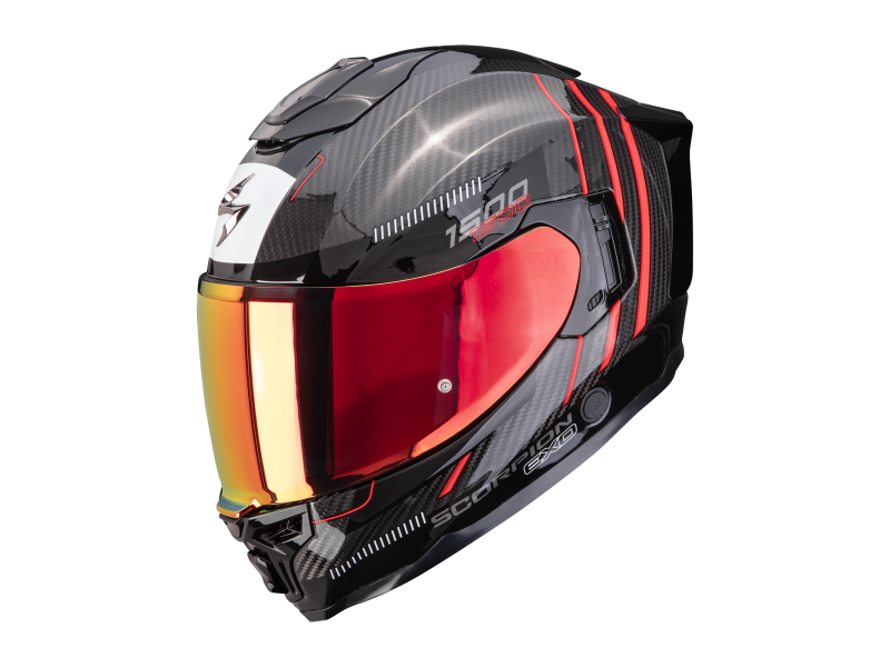 Scorpion EXO-1500 Carbon Air Zity Motorradhelm (Schwarz/Rot)