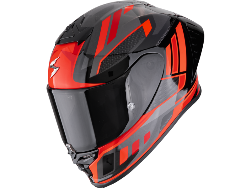 Scorpion EXO-R1 EVO II Air VItal Motorradhelm (Schwarz/Silber/Rot)