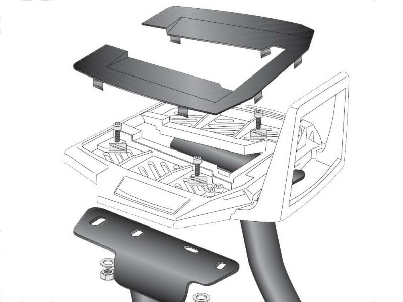 Hepco & Becker Alu Rack Yamaha FZ 6 / Fazer (2004-2006 sort)