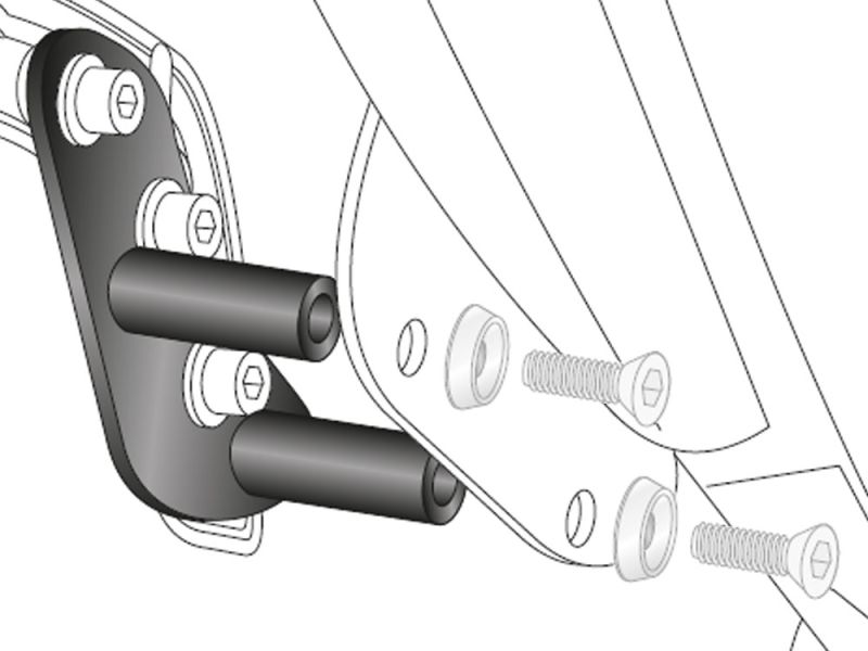Hepco & Becker C-Bow adapter Ducati Diavel (højre)