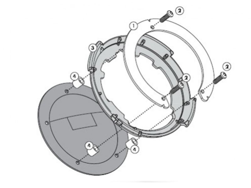 GIVI TankLock montering BMW / Ducati / KMT (6 skruer)