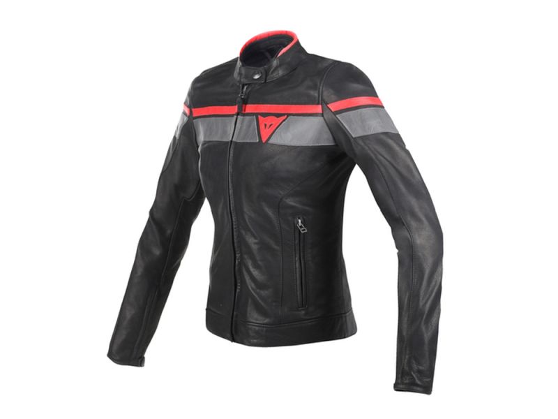 Dainese Blackjack motorcykeljakke damer (sort / rød)