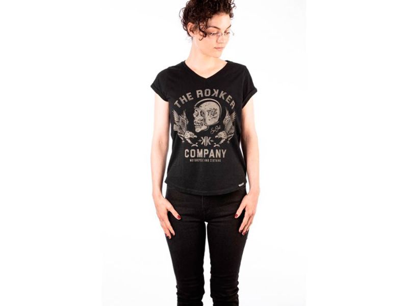 rokker Eagle Black T-shirt til damer