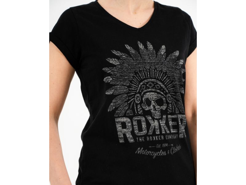 rokker Indian Bonnet T-shirt til damer