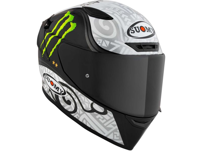 Suomy Track-1 Bagnaia Winter Test Monster Replica Motorradhelm (Grau/Weiß/Schwarz)