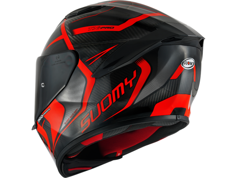 Suomy TX-Pro Carbon Advance full-face-hjelm (sort / carbon / rød)
