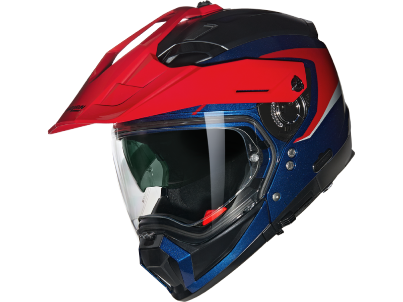 Nolan N70-2X N-Com Convinto 344 Motorradhelm (Blau/Rot/Weiß)