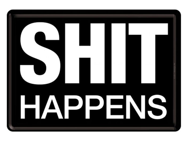 Nostalgic-Arts Shit Happens Tin Postkort (10x14cm)