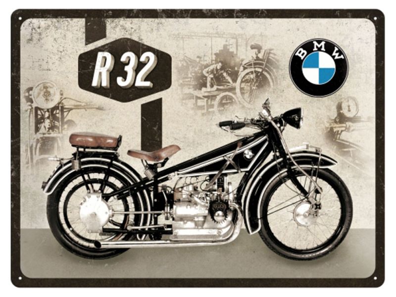 Nostalgic-Arts BMW R32 metalskilt (30x40cm)