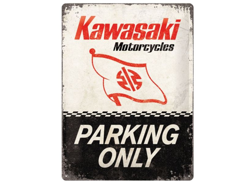 Nostalgic-Arts Kawasaki Parking Only metalskilt (30x40cm)