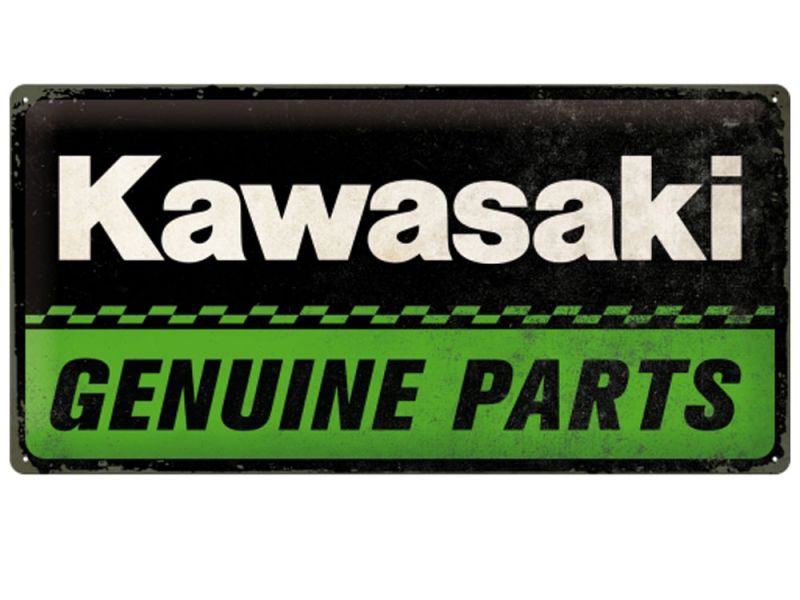Nostalgic-Arts Kawasaki Genuine Parts metalskilt (25x50cm)