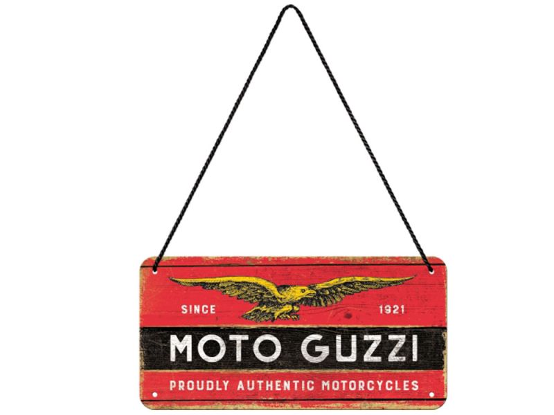 Nostalgic-Arts Moto Guzzi Logo hængende skilt (10x20cm)