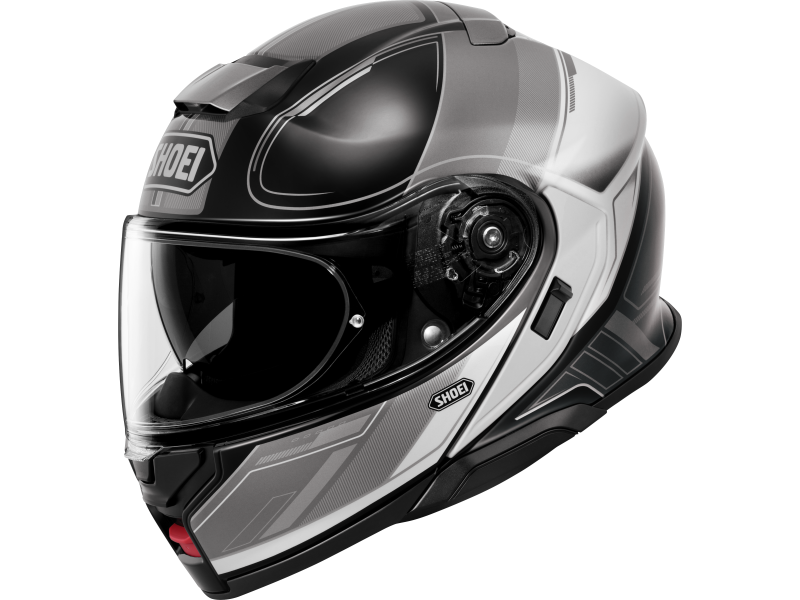 Shoei Neotec3 Sharpen Motorradhelm (Silber/Weiß/Schwarz)