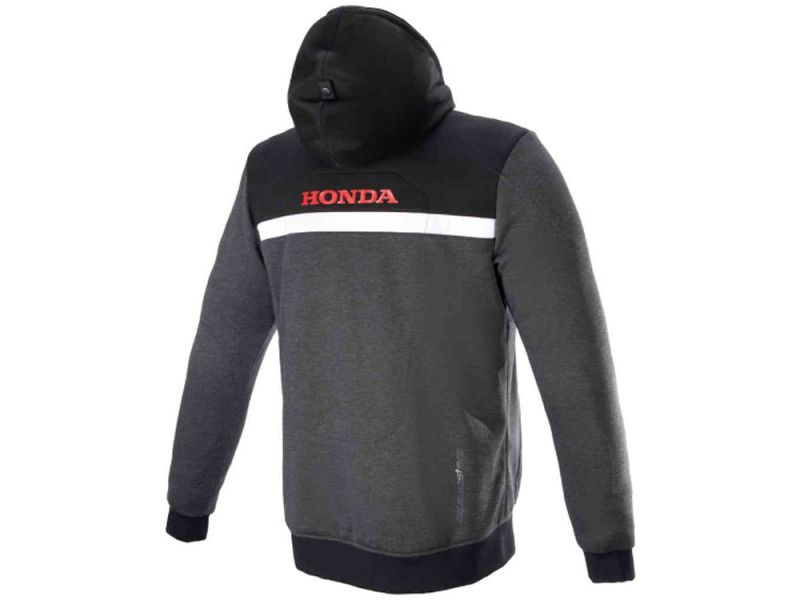 Alpinestars Honda Chrome Street Hoodie Herren Dunkelgrau/Schwarz/Rot)