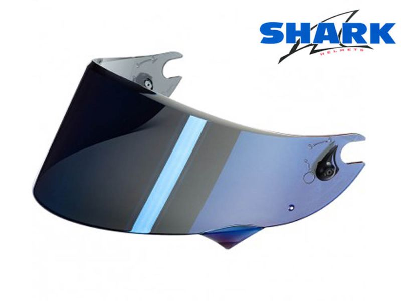 Shark-visir til Race-R / Race-R Pro / Speed-R (blå spejlet)