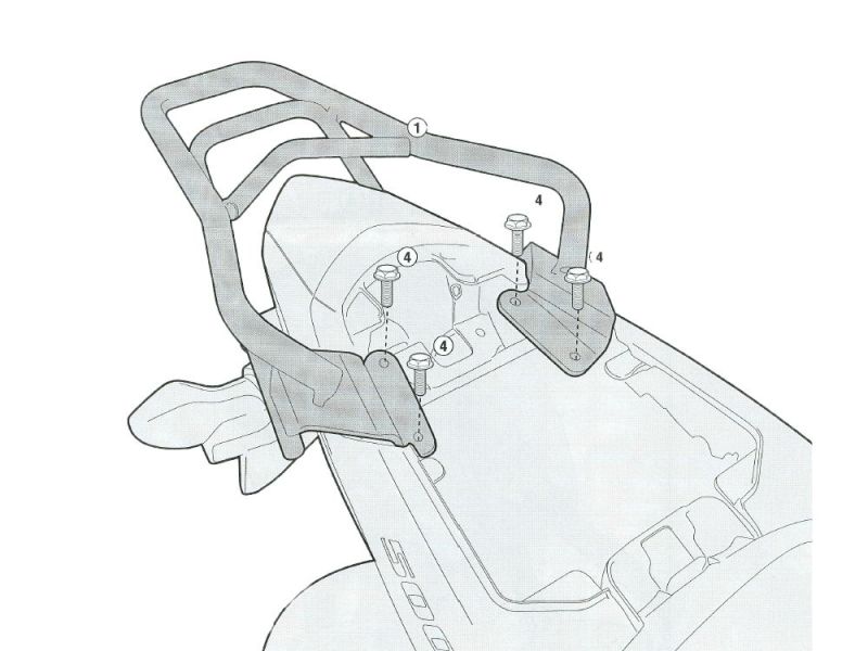 GIVI Monolock SR Bagagebærer Honda CBR 500 R (2013-) CB 500 F (2013-)