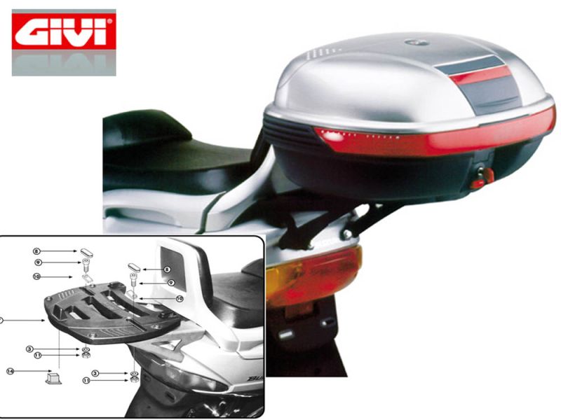 GIVI Monokey SR Bagagebærer Suzuki Burgmann 250 / 400 (1998-2002)