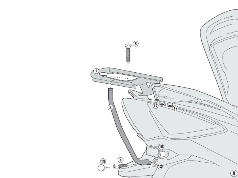 GIVI Monokey SR Bagagebærer SYM GTS 300i Joymax (2012-)