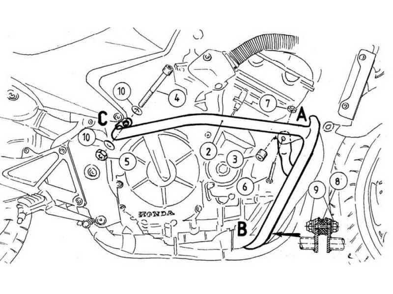 Hepco & Becker Styrtbøjle Honda CBF 600 (2004-2007)