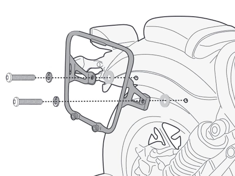 GIVI MT501 afstandsstykke Honda CMX500 Rebel (2017-)