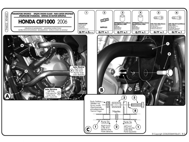 GIVI Styrtbøjle Honda CBF 1000 (2006-2011)